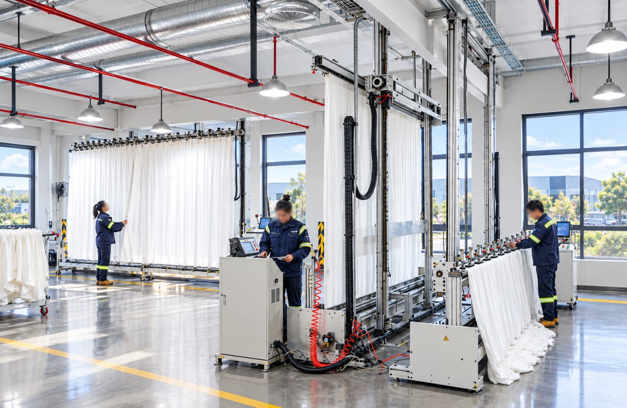 Curtain manufacturing and quality control